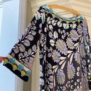 3/4 Sleeve Funky Print Dress